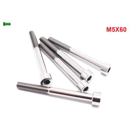 M5x60/20 śruba imbusowa din 912 tytanowa śruby tytanowe grade 5 Ti6Al4V